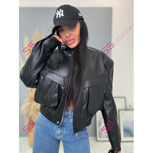 Koženková bunda s vypchávkami NALONA