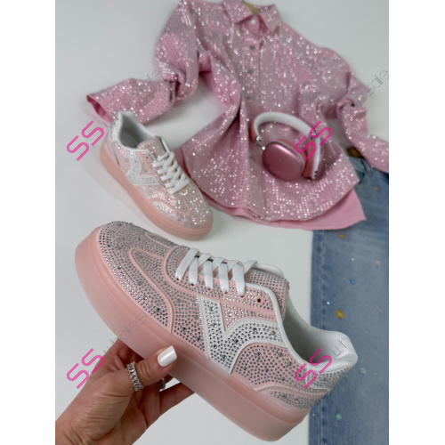 Platformové tenisky zdobené kamienkami CHILA