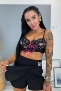 Dámsky skort so zlatou ozdobou CALEDA