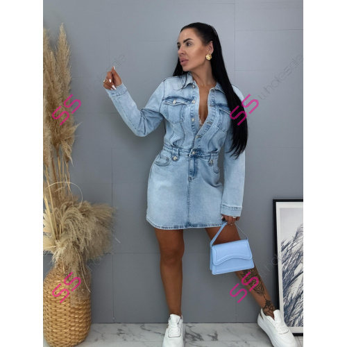 Svetlomodré denim šaty MARIBELLA