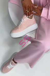 Platformové tenisky zdobené kamienkami BREDA