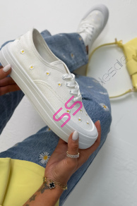 Platformové tenisky zdobené výšivkou EMALY-