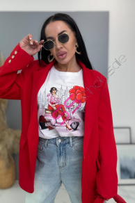 Biele tričko s potlačou BELLA