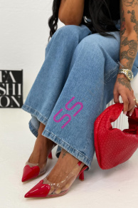 Transparentné lakované sandále BEJI