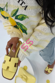 Žlté dámske šľapky MEREDITH-