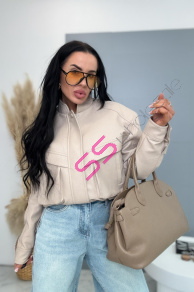 Koženková bunda s vypchávkami NALONA