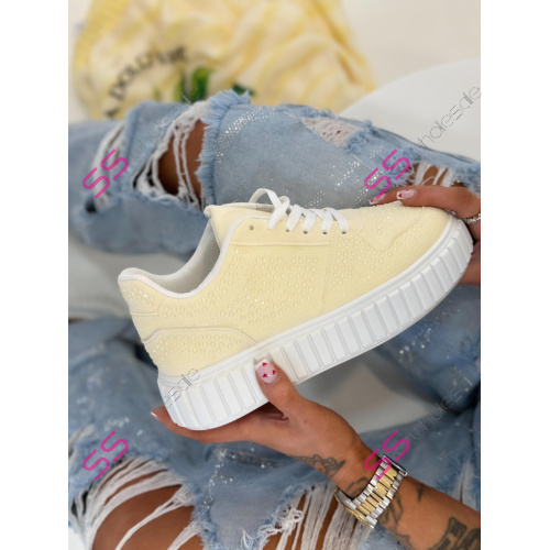 Platformové tenisky zdobené kamienkami BREDA