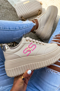 Platformové tenisky so zlatými aplikáciami NIKO-