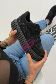 Platformové tenisky zdobené kamienkami BREDA