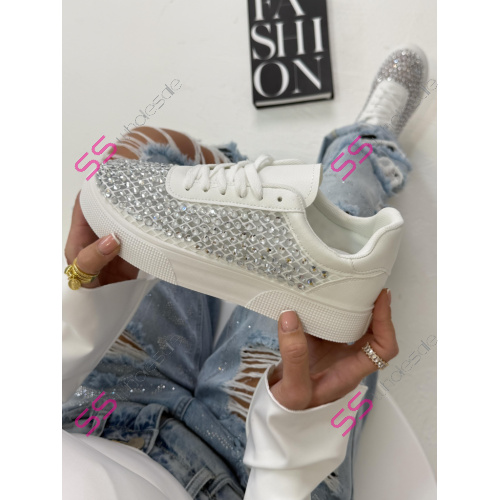 Platformové tenisky zdobené kamienkami ALATIA-