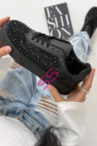 Platformové tenisky zdobené kamienkami ALATIA-