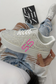 Platformové tenisky zdobené kamienkami CHILA