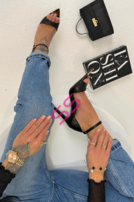 Čierne sandále ZARANA-