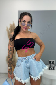 Modré denim šortky CYNTHIA