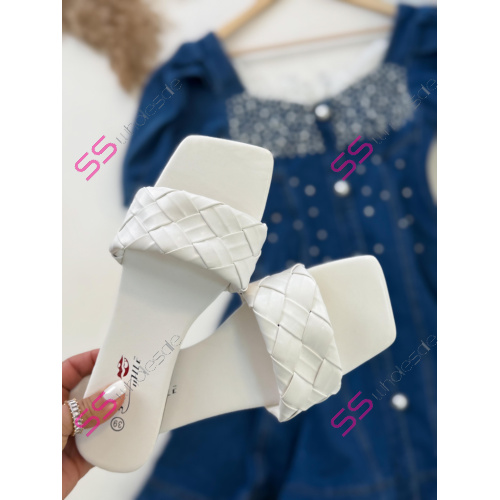 Biele dámske šľapky SOUL