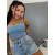 Denim top na zips DENYA