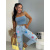 Denim top na zips DENYA