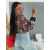Satin ballon jacket s leopardím vzorom LEORA